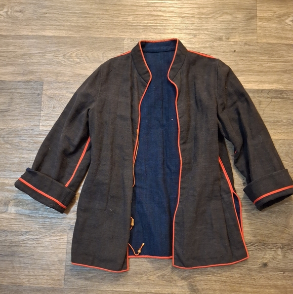 Embroidered Abstract Reversible Jacket. - Picture 12 of 16